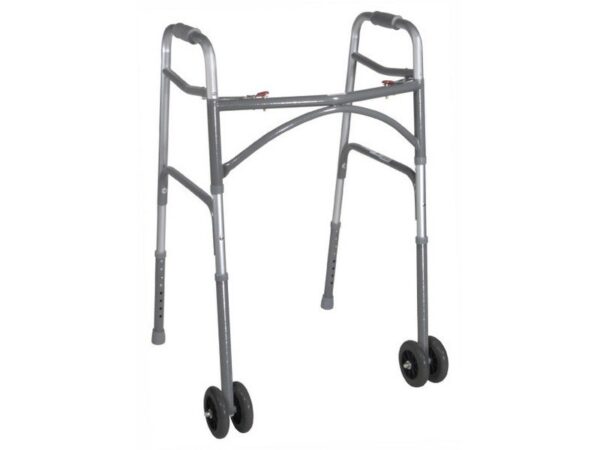 Bariatric Aluminum Folding Walker, Two Button